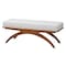 Baxton Studio Orella Japandi Light Grey Boucle Fabric and Walnut Brown Finished Wood Bench 233-13321-ZORO - alternate 1